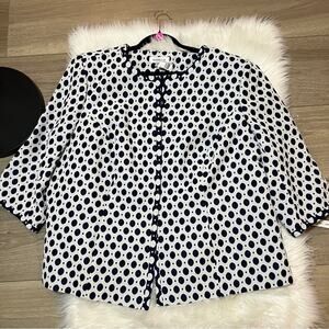 DANILLO 22W Office Blazer Jacket Navy Blue Polka Dot